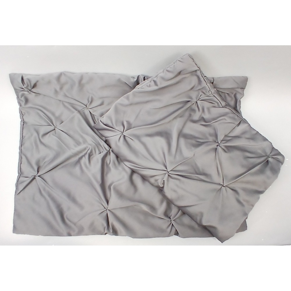 Tahari Home Pillow Sham Standard 20x28 Gray Pintuck Pleated Textured